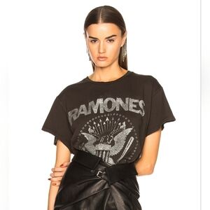 Madeworn Black Glitter Ramones Graphic Short Sleeve T-Shirt